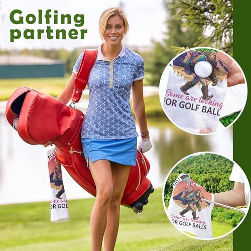 Golf Towel with Clip Not All Who Wander are Lost - Image 5