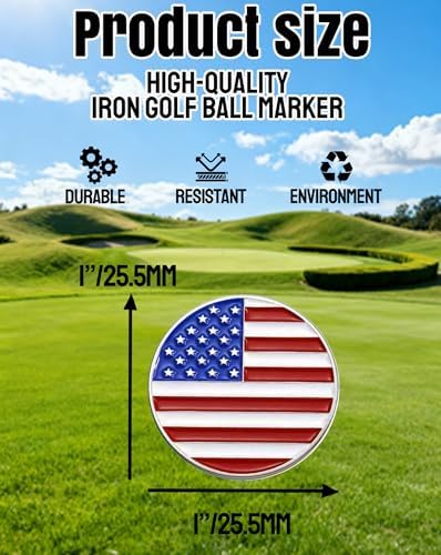 50 Pcs Golf Ball Markers, Markers Assorted Patterns Value Gift Set Mark Golf - Image 2