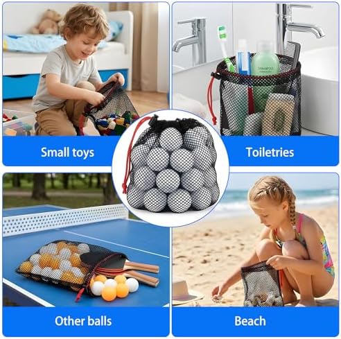 6 PCS Golf Ball Bag Mesh Drawstring - Image 4