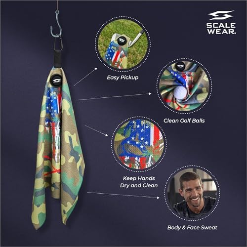 Magnetic Microfiber Waffle Golf Towel Large 16"x24" Clean - Image 4