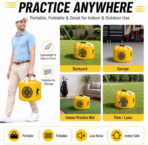 Golf Impact Power Smash Bag Hitting Bag Swing Training Aids Waterproof Durable - Image 5