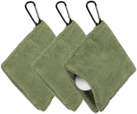 3Pcs Golf Ball Towel 5.5"x5.5" by YELARXI