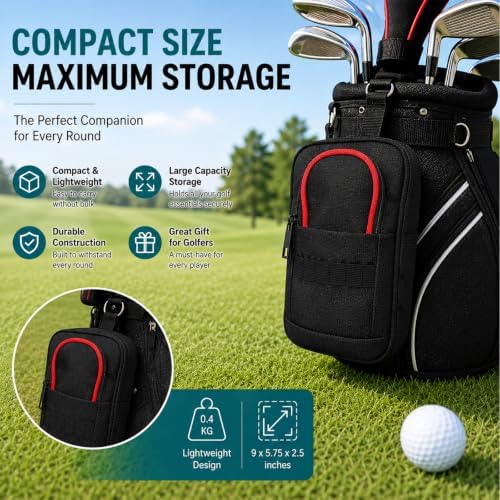 Golf Valuables Pouch & Golf Ball Carrier Bag, Men & Women - Image 3