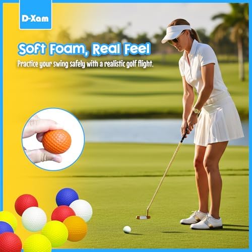 Foam Golf Balls Bulk 40, 24 or 15 Pack Practice Golf Ball Multicolor 41mm - Image 3