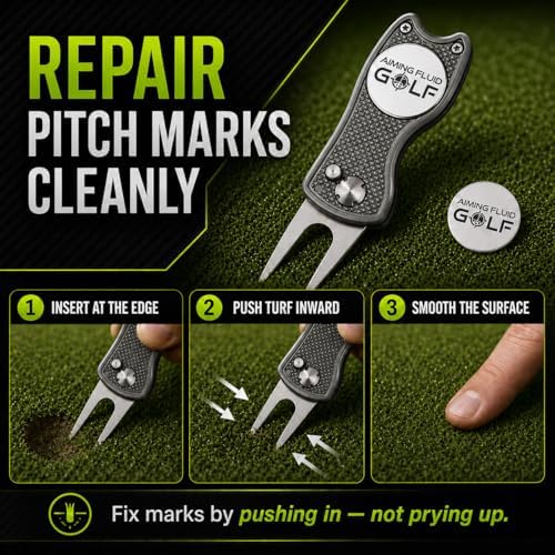 Golf Divot Repair Tool — 5-in-1 Golfing Ball Marker, Pitch Mark Repair - Image 6