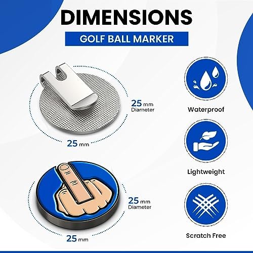 Ultimate Middle Finger Golf Ball Marker | Magnetic Hat Clip | Alignment Ball - Image 3