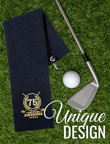 75th Birthday Gifts Golf for Men Golfer, Funny Golf Towels for Golf Lovers - Image 3