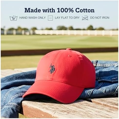 U.S. Polo Assn. Baseball Cap, 100% Cotton Adjustable Dad Hat - Image 7