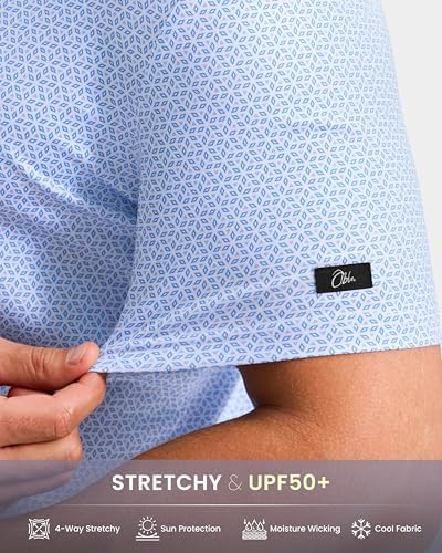 Obla Men's Golf Shirt Short Sleeve Dry Fit Collared Polo Shirts - Image 6