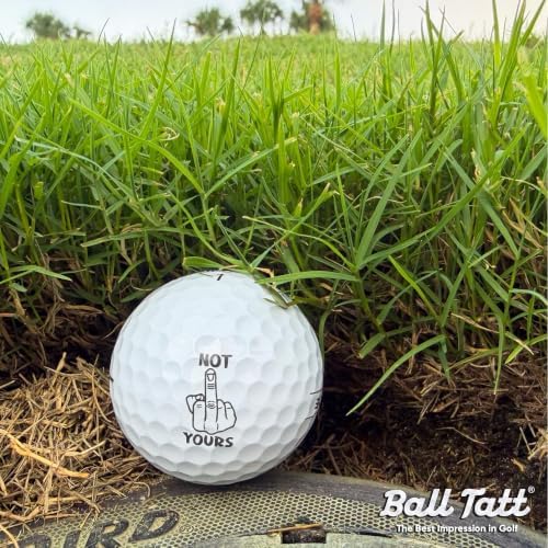 Golf Ball Stamp Self-Inking, Waterproof, Not Yours Middle Finger - Image 2