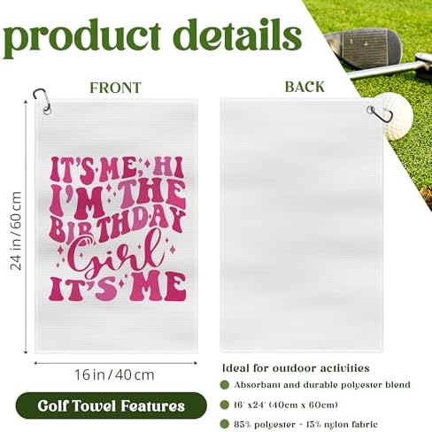 Pink Golf Towel Women - Image 2