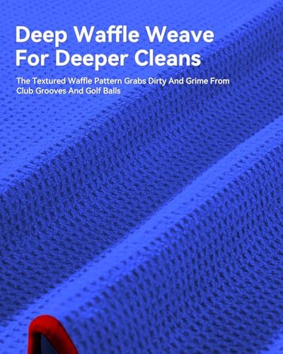 Magnetic Waffle Microfiber Golf Towel - Image 6
