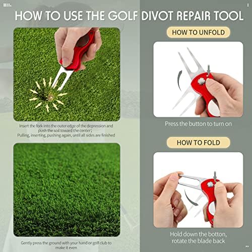 Skylety 4 Pcs Golf Divot Repair Tool Foldable - Image 4