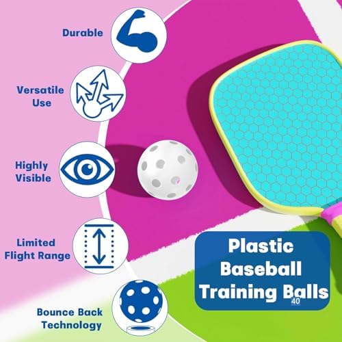 Coopay 24/80 Pack Practice Baseball SoftBalls Plastic Training Balls - Image 4