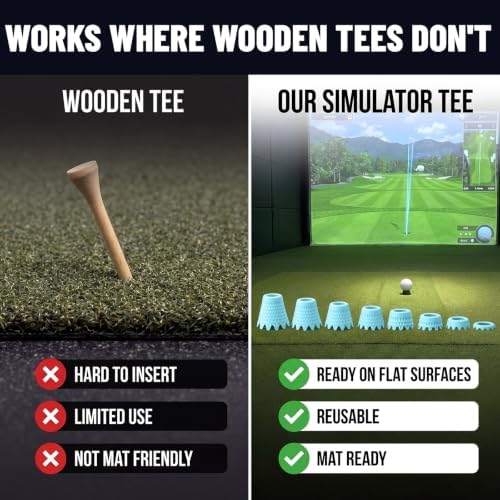 Plastic Golf Simulator Tees, 1/4 to 2 Inch - Image 6