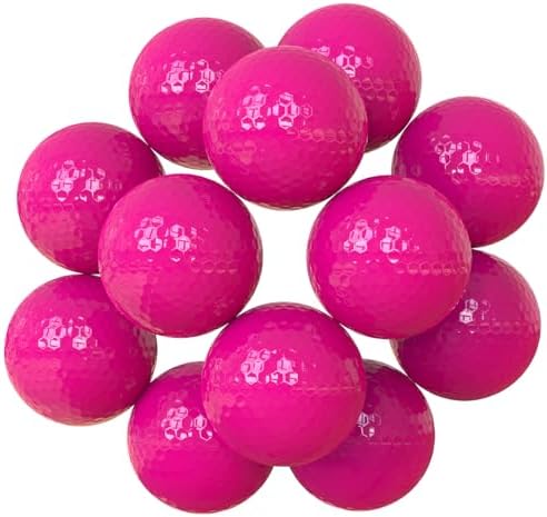 Colored Golf Balls, High Visibility Easy to Find, Blank No Logo by Kamlaku