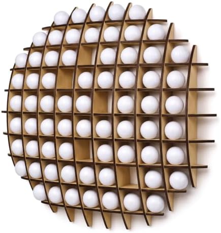Wall Mount Golf Ball Display Rack Holds 78 Balls by FODACEL