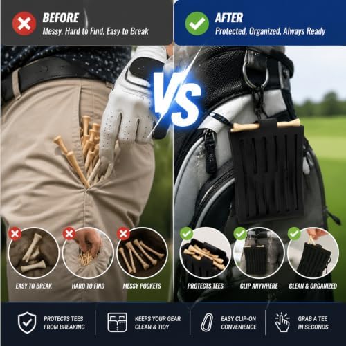 Golf Tee Holder, Spring-Loaded Golf Tee Carrier - Image 4