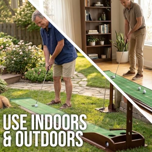 Putting Green Indoor, 9ft Golf Putting Golf Mat - Image 3