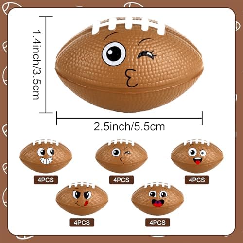 20Pcs Mini Football Stress Ball Mini Football Funny Foam Face Small Foam - Image 2