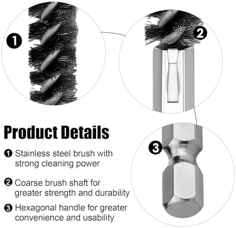 Golf Club Cleaning Brush with Ferrules Tool, Dual Head Stainless Steel Shaft - Image 2