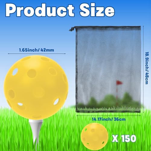 Coopay 72/150/300 Pack Practice Golf Balls, 42mm Plastic Golf Training Balls - Image 2