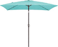 JEAREY 6.5x10 ft Rectangular Patio Umbrellas Outdoor Market Umbrella by JEAREYOutdoorsCollection