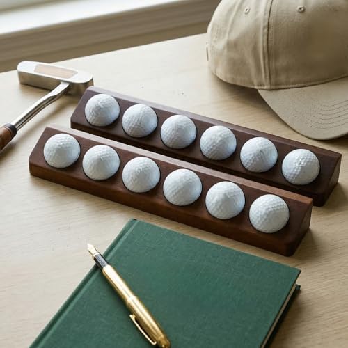 2-Pack Walnut Golf Ball Holder Display Case - Image 7