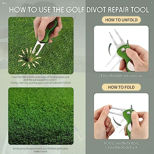 Skylety 4 Pcs Golf Divot Repair Tool Foldable - Image 4