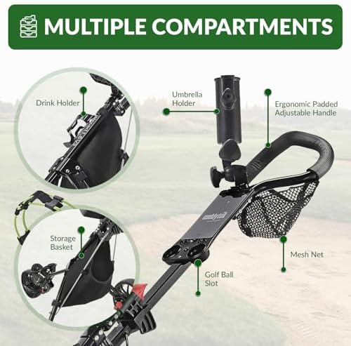 Caddytek CaddyLite 11.5 V3 Golf Push Cart - Image 3