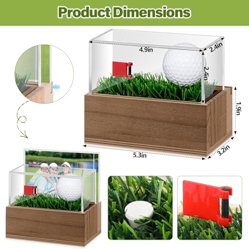DoubleFill Acrylic Golf Ball Memorabilia Display Case - Image 2