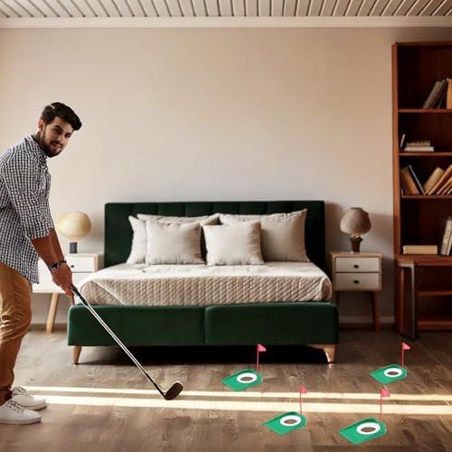 6 Pcs Golf Putting Cup and Flag Plastic Golf Hole Training Aids Training Putters - Image 6