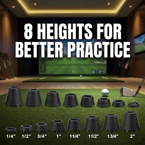 Plastic Golf Simulator Tees, 1/4 to 2 Inch - Image 2