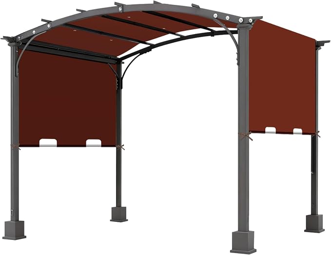 85x208 in Pergola Shade Cover for L-PG080PST | Brick Red, Cover Only, by Bringingjoytoyourhomelife