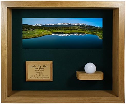 Hole in One Shadowbox and Golf Ball Display Case | Personalized Engraved Plate - Image 2