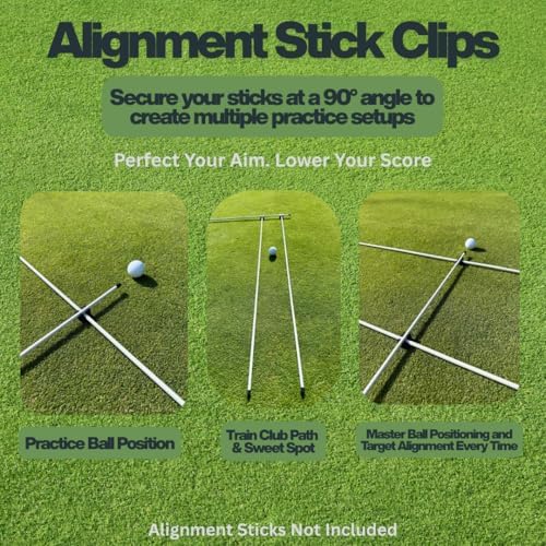 Golf Alignment Stick Clips – Upgraded New Version – More Flexible & More - Image 2