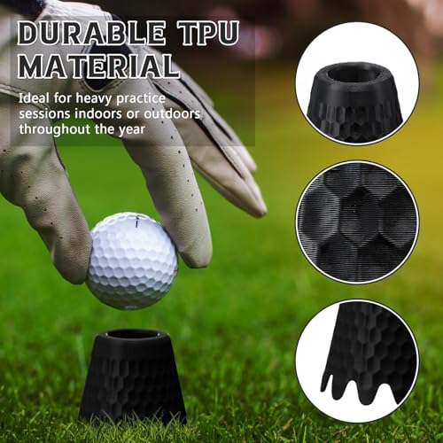 8 Pack Golf Simulator Tees, TPU Golf Tees 1/4"-2" Height - Image 2
