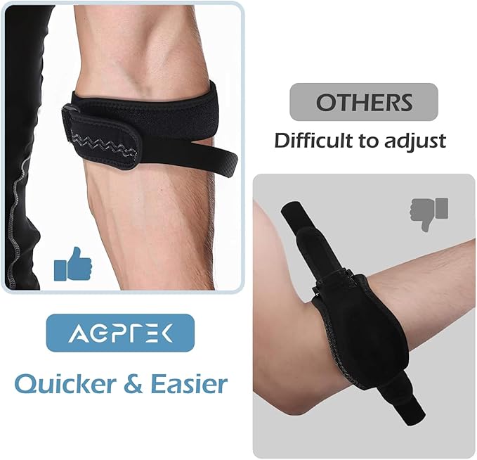 AGPTEK Elbow Brace for Tendonitis and Tennis Elbow 2 Pack, Tennis Golfers Elbow Support Arm Band Elbow Wrap Weightlifting Elbow Strap with Compression Pad for Men & Women (Green)