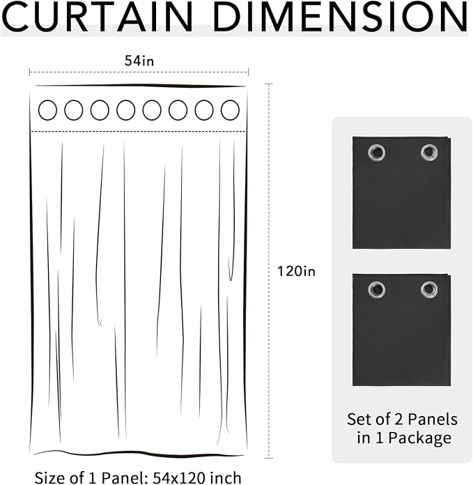 Easy-Going 100% Waterproof Outdoor Curtains 54x120 inch, Gazebo and Pergola 2 - Image 7