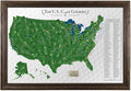 Push Pin Travel Maps Customizable Wall Art - Top Golf Courses USA Map - Solid Wood Brown - Personalized Framed Pin Map, Includes 150 Pins - Handcrafted in USA - 27.5" x 39.5"