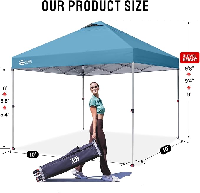 CROWN SHADES 10x10 Pop Up Canopy Tent - Image 6