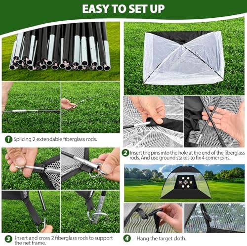 Golf Net, 10x7 Ft Practice Hitting Golf Net - Image 5