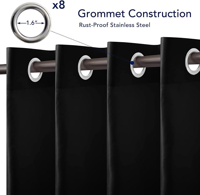 PureFit Outdoor Curtains for Patio Waterproof Weatherproof Outside Curtains | - Image 4