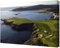 Pebble Beach Golf Course Wall Art Pictures - Pebble Beach Wall Art for Living Room Bedroom Bathroom Home Decorations Framed Artwork Canvas Prints Ready to Hang(12''H x 16''W)