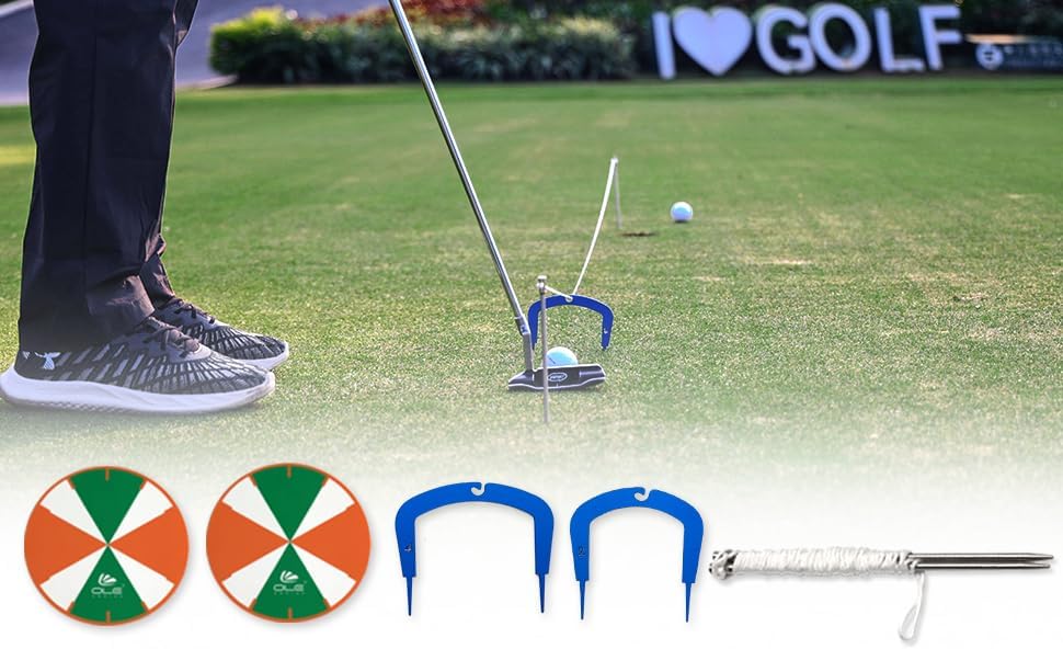 Golf Putting Training Set with Targets, Gates and String Line - Image 3