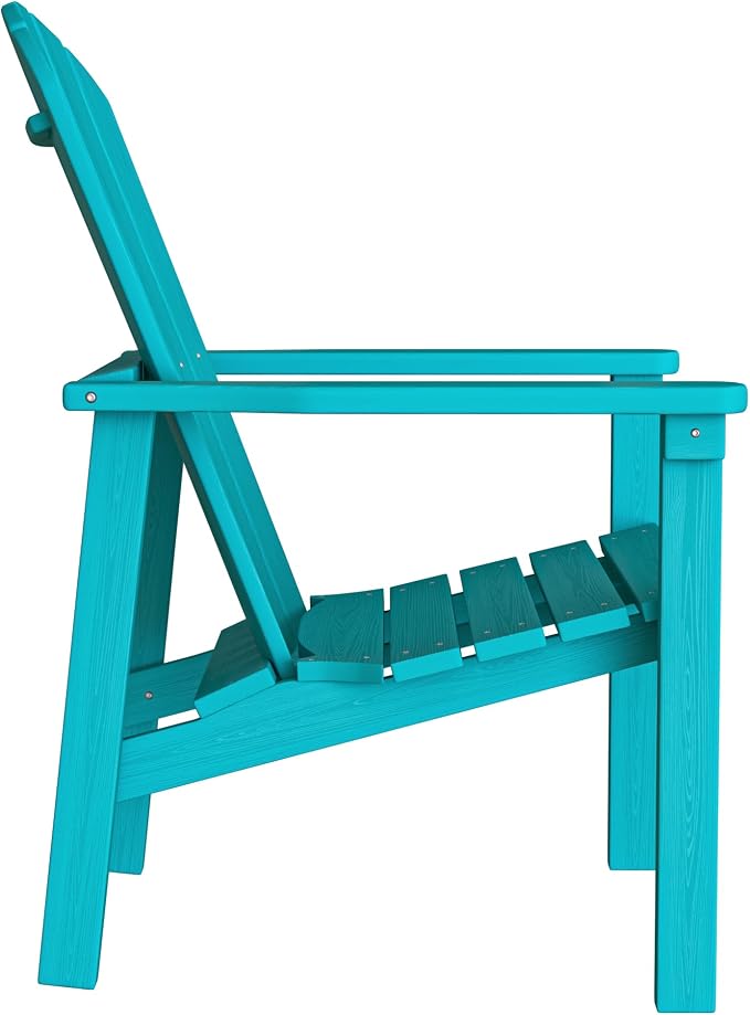 Stackable Adirondack Chairs Set of 2, Compact HDPE, Aruba | 26.3" Wide HDPE - Image 7