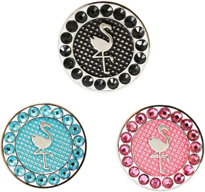 Myartte Golf Ball Markers Crystal Ball Markers Pack of 3