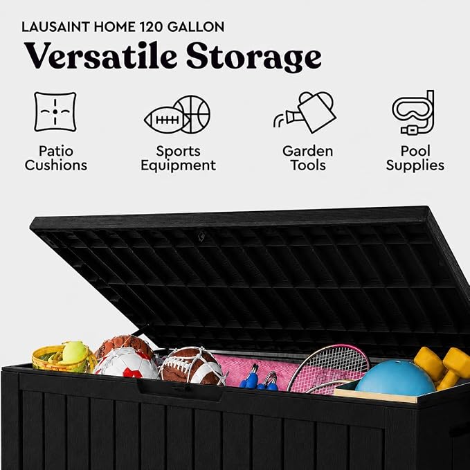 120 Gallon Resin Deck Box, Package Delivery Box - Image 4