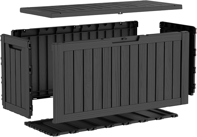 260 Gallon Resin Deck Box, Outdoor Toy Storage Box, Package Delivery Box - Image 8