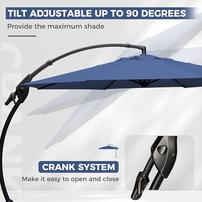 Grand patio 12FT Round Cantilever Umbrella - Image 4